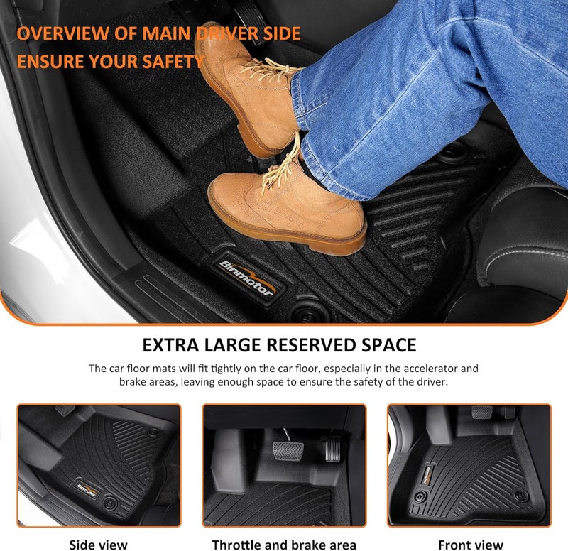 Binmotor -Floor Mats Cargo Liner Set for GMC Terrain/Chevy Equinox 2025 2026, TPE All Weather Car Floor Mat for Chevrolet Equinox Accessories for GMC Terrain Cargo Trunk Mat - Image 3